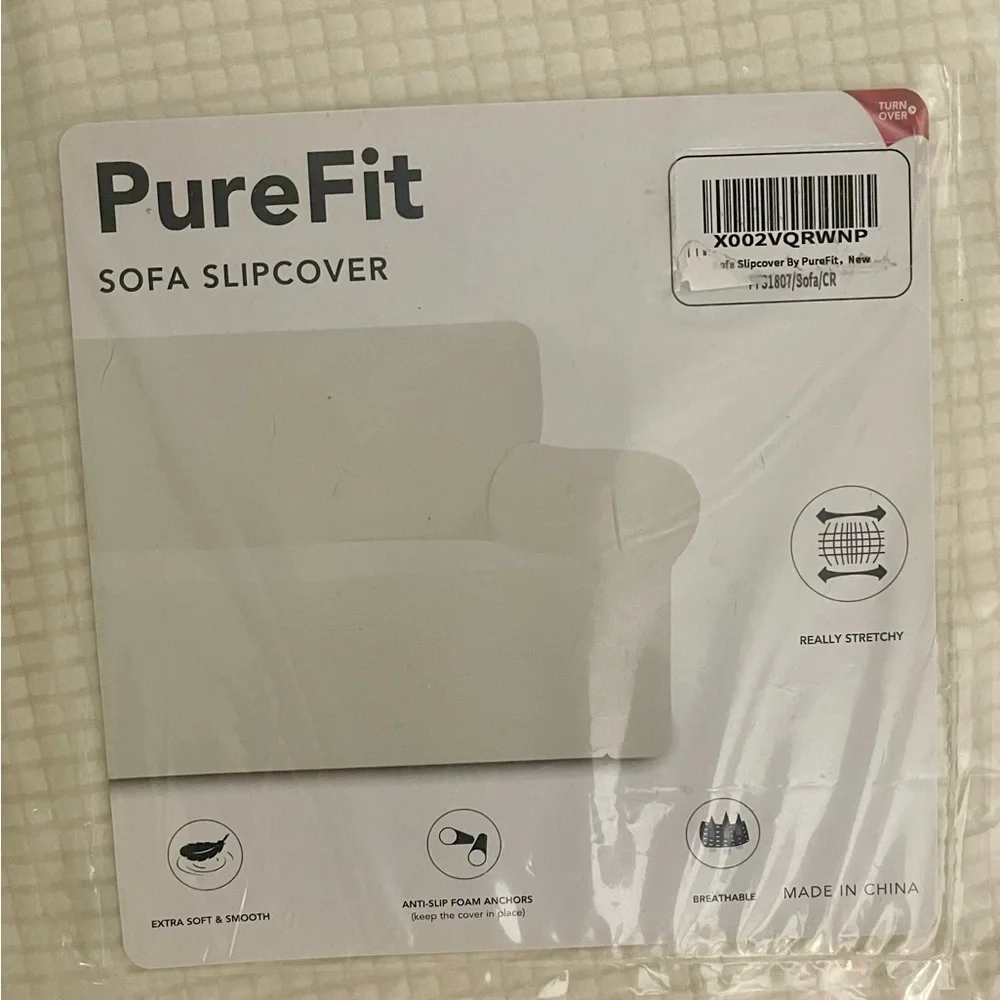 Cream Sofa Slipcover